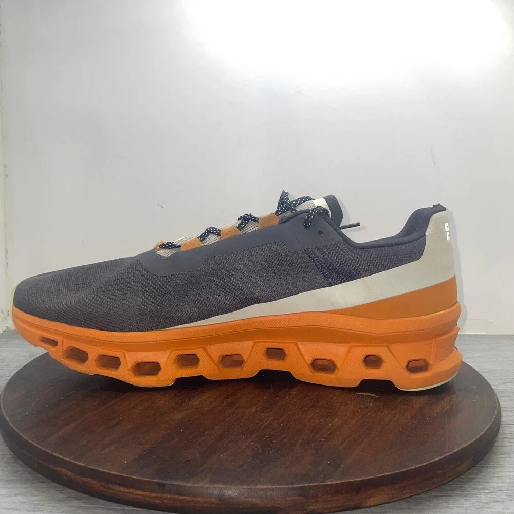 On Cloudmonster Eclipse Turmeric Orange Dark Grey 61.98656 Men's Size 14 Running